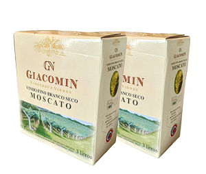 Vinho Moscato Giacomin - Kit de 2 bags 3L