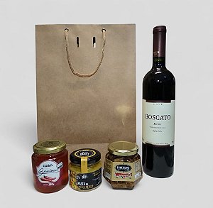 Kit Presente com Vinho - Sugestão 3