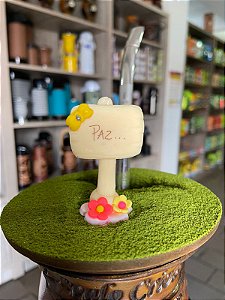 ENFEITE CHIMARRÃO BISCUIT PLAQUINHA PAZ