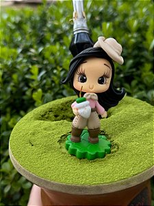 ENFEITE DE CHIMARRÃO BISCUIT MENINA CAMPEIRA MORENA G