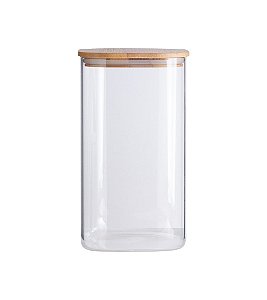 Pote de Vidro com Tampa de Bambu 1,4Litros OIKOS COZ01786NAT