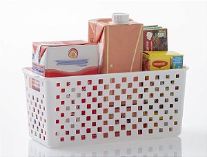 Cesto Organizador Quadratta Branco 27x12x12 – Paramount 893