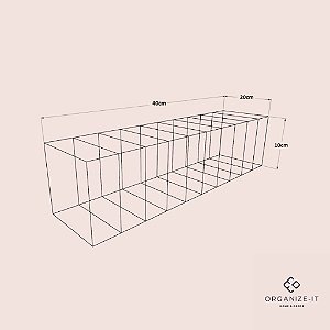 Colmeia Org. Invisível Gram 30 (G) 35x10x10cm - 39340