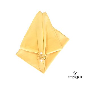 Guardanapo Liso Amarelo Tricoline 42x42 1UN Organizeit 13406