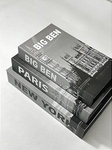 Conj. de Caixas Decorativas New York (P&B) Organize-it 01163