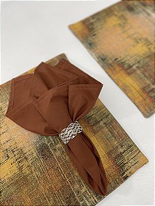 Kit 4 guardanapos terracota 42x42cm Organize-it 13455k