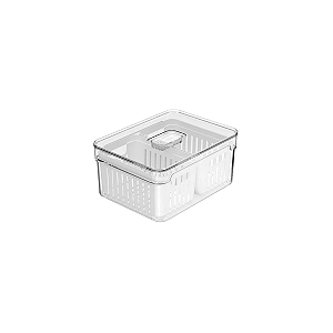 Organizador com Cesto Duplo 2,2L 15 x 20 x 9,5cm - Natural