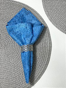 Kit 4 Guardanapos Azul Royal Tricoline 42x42 Organizeit 13411