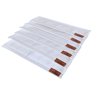 Kit 6 Pçs Tira Vinco para Cabides Branco/Preto 9x35  - 2236P