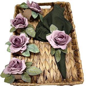 Porta guardanapo Rosa Lilás