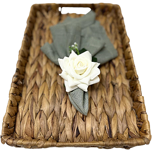 Porta guardanapo Rosa Branca