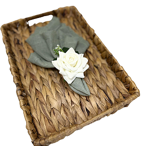 Porta guardanapo rosa branca