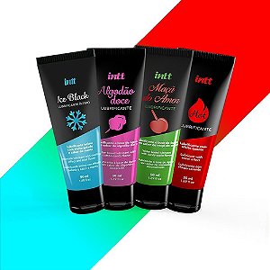 Lubrificante a Base de Água Beijável Algodão doce/Maçã do Amor/Morango/ Ice Black 50ml