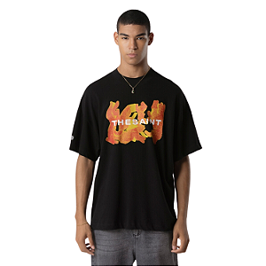 T-SHIRT OVERSIZED THESAINT AQUABRUSH BLACK