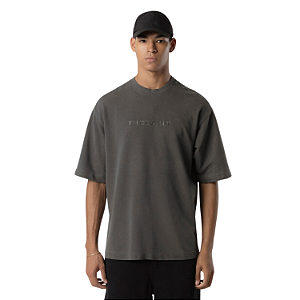 T-SHIRT UNIC BASIC EMBROIDERY - STONED BLACK