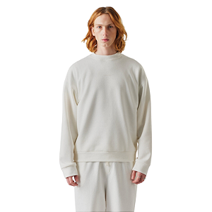CREWNECK SWEATSHIRT SOLID - OFF WHITE