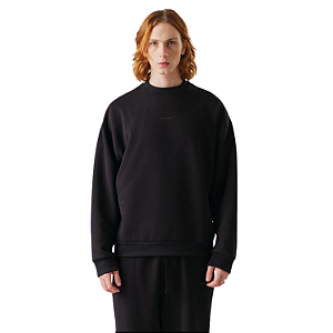 CREWNECK SWEATSHIRT SOLID - BLACK