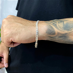 PULSEIRA GRUMET DUPLA PRATA 925 6mm