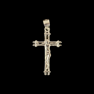 PINGENTE CRUZ CRISTO LISO PRATA 925