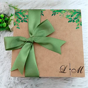 CAIXA MDF PERSONALIZADO PARA LEMBRANCINHA - VERDE - 1031