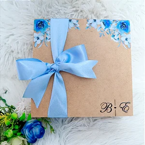 CAIXA MDF PERSONALIZADO PARA LEMBRANCINHA - AZUL - 1033