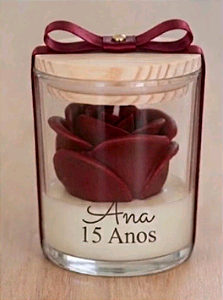 Lembrancinha Vela Aromatizante Rosa 10 Unidades