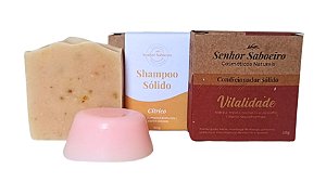 Kit Shampoo Cítrico e Condicionador Pitaia - Limpeza Profunda Cabelos Oleosos/Normais