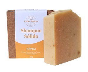 Shampoo Sólido Cítrico Detox - Limpeza profunda, Remove Impurezas e Oleosidade