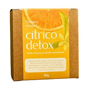 Shampoo Sólido Cítrico Detox - Limpeza profunda, Remove Impurezas e Oleosidade