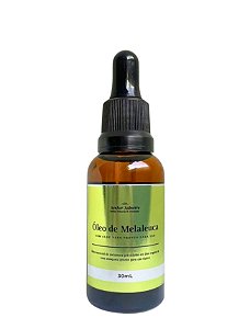 Óleo Essencial de Melaleuca com Aloe Vera 30 mL - Antifúngico, Cicatrizante, Clareador de Manchas