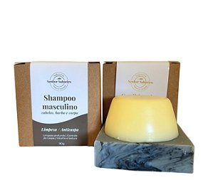 Kit Shampoo 3 em 1 e Condicionador Masculino - Limpeza, Hidratação, Anticaspa, Volume