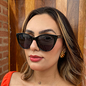 Óculos de sol feminino gatinho preto Bianca