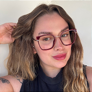 Armação para óculos de grau vermelho Lis