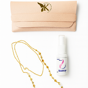 Kit salva óculos + case + limpa lentes