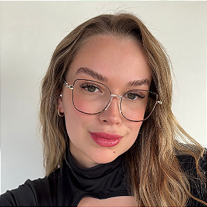 Armação para óculos de grau clipon 2 em 1 metal preto com dourado Sofia