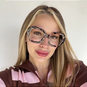 Armação para grau geométrico estampado rose Cris