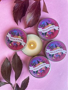 Mini vela aromática 28g personalizada (Dia da mulher)