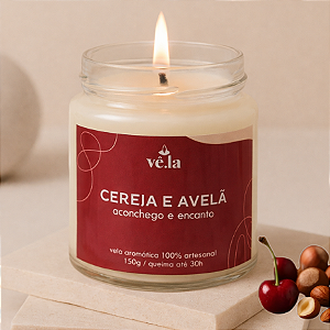 Vela Aromática de Cereja e Avelã (150g)