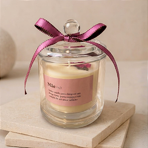 Vela perfumada Lirio do Vale & Bergamota na Cupula de Vidro 210ml - Edição especial Dia das Mães