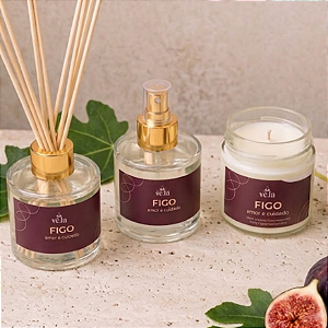 Kit Figo - Difusor de Ambiente, Home Spray e Vela Aromática 240ml