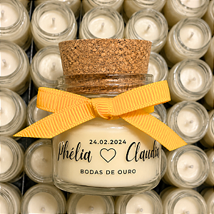 Mini Vela 30g Personalizada Cortiça - A partir de 15 unidades