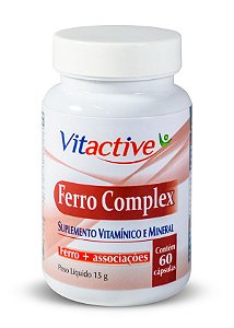 Ferro Complex Polivitamínico 250 mg 60 Cápsulas Vitactive