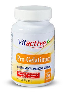 Pro-Gelatinum Cápsulas - Gelatina com Vitaminas e Minerais 60 Cápsulas Vitactive