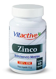 Zinco 60 Cápsulas Vitactive