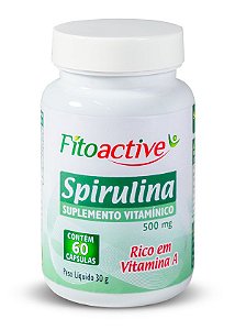 Spirulina 500 mg 60 Cápsulas Fitoactive
