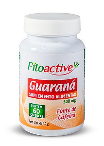 Guaraná 500 mg 60 Cápsulas Fitoactive