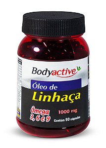 Óleo De Linhaça 1000 MG 90 Cápsulas - Ômega 3 6 9 Bodyactive