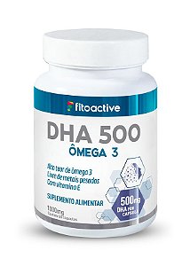 DHA 500 Ômega 3 Concentrado 60 Cápsulas Fitoactive