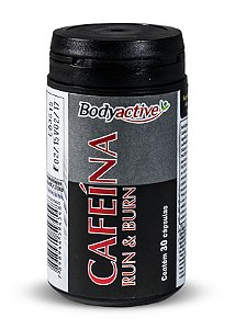 Cafeína Run & Burn 210 mg 30 Cápsulas Bodyactive