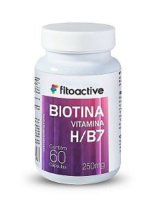 Biotina Vitamina H 30 mcg 60 Cápsulas Fitoactive